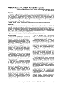 ANEMIA MEGALOBLASTICA POR DEFICIENCIA DE VITAMINA B 12
