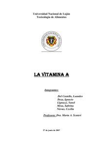 Vitamina A - Inicio - Universidad Nacional de Luján
