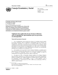 Informe de la Relatora Especial de la Comisión de Desarrollo Social