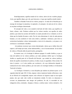 AXIOLOGÍA JURÍDICA - apuntes de derecho chileno