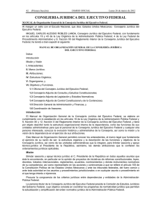 Manual de Organización General de la Consejería Jurídica del