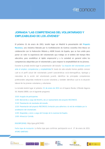Programa de la Jornada sobre las competencias del voluntariado y