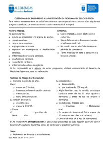 Cuestionario de Salud - Ayuntamiento de Alcobendas