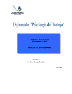 Manual de Psicología Organizacional