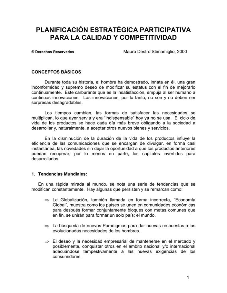 PLANIFICACIÓN ESTRATÉGICA PARTICIPATIVA PARA LA CALIDAD