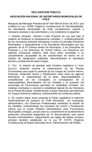 Declaraci&oacute;n P&uacute;blica SEC.MUNIC. - Asociaci&oacute;n de Funcionarios
