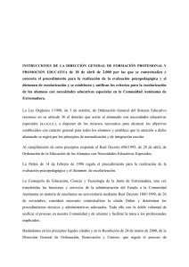 Instrucciones de 18 de abril de 2000