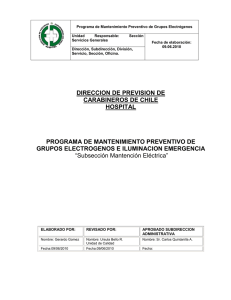 Programa de Mantenimiento Preventivo de Grupos Electrógenos