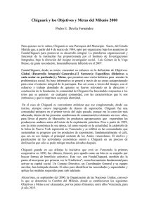 Chiguara y los Objetivos y Metas del Milenio 2000