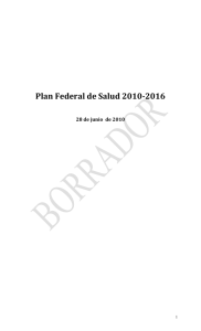 Plan Federal de Salud 2010-2016