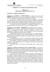 Normas de Comportamiento Vial - Municipalidad de Bialet Massé