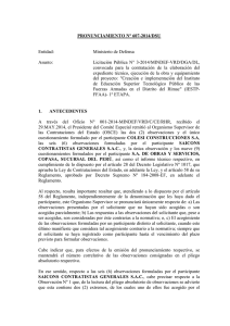 pronunciamientos nº 607- 2014/dsu