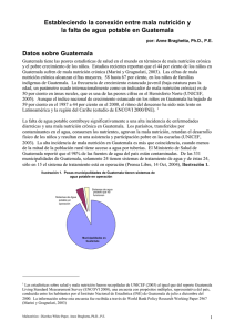 Estableciendo la conexión entre mala nutrición y la falta de agua