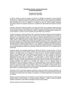 TRATAMIENTO DE INICIO y FRACASO VIROLOGICO: ESTUDIOS DE RESISTENCIA