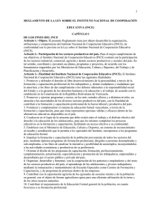 reglamento de la ley sobre el instituto nacional de cooperaci&oacute;n