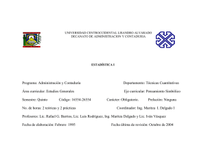 Estadística I - Universidad Centroccidental "Lisandro Alvarado"