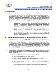 Etapas a considerar en el Juicio de Nulidad