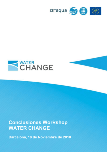 Conclusiones Workshop WATER CHANGE Barcelona 18 de