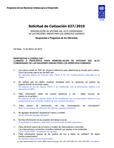 Solicitud de Cotización 027/2010