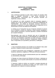 asignatura: extension rural - Universidad Rural de Guatemala