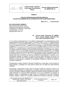 12. Formato de Carta de Confidencialidad para Personas Morales