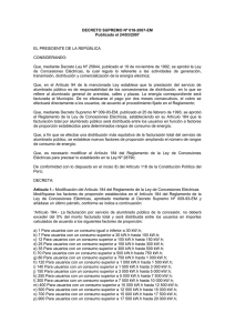 DECRETO SUPREMO Nº 018-2007-EM Publicado el 24/03/2007  EL PRESIDENTE DE LA REPÚBLICA