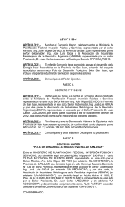 LEY Nº 1136-J ARTÍCULO 1º.- Aprobar el Convenio Marco