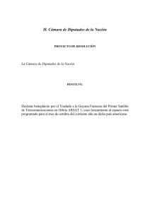 Proyecto resolución ARSAT1 - Alberto Ciampini Diputado Nacional