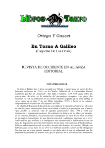 Ortega y Gasset sobre Galileo: Crisis y Pensamiento Moderno