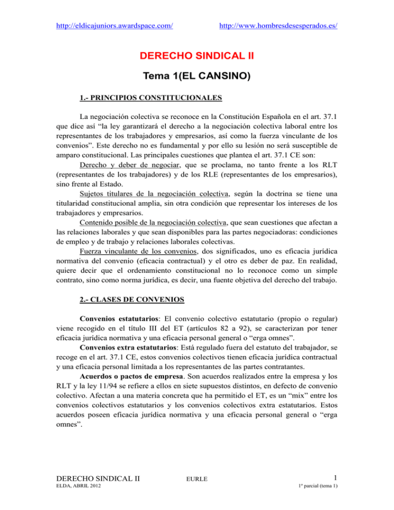 Derecho Sindical Ii