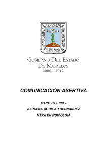 COMUNICACIÓN ASERTIVA MAYO DEL 2012 AZUCENA AGUILAR
