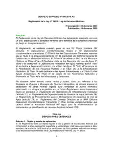 DECRETO SUPREMO N&ordm; 001-2010-AG Promulgaci&oacute;n: 23 de marzo 2010