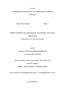 La armonización tributaria en el Mercosur: un camino a transitar