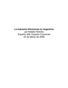 La Industria Vitivinícola en Argentina