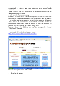Astrobiología y Marte: una web educativa para Diversificación