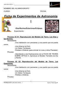 Ir a Ficha de Experiencias de Astronomía I.