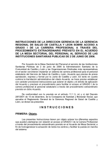 INSTRUCCIONES DE LA DIRECCION GERENCIA DE LA