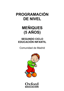 Programación nivel Meñiques 5 años Infantil Comunidad de Madrid