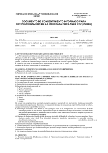 Fotovaporización prostática con láser KTP (verde)