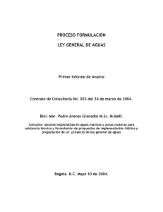 PROCESO FORMULACIÓN LEY GENERAL DE AGUAS