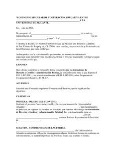 º0.CONVENIO SINGULAR DE COOPERACIÓN EDUCATIVA ENTRE ________________________________________________________Y LA