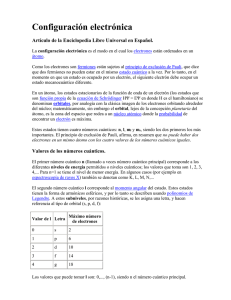 Configuración electrónica Artículo de la Enciclopedia Libre Universal en Español.