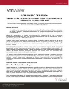 COMUNICADO DE PRENSA VMware se une a sus socios para