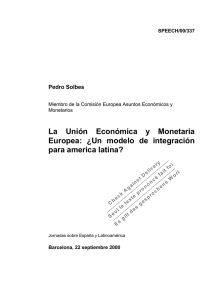 La  Unión  Económica  y  Monetaria Pedro Solbes