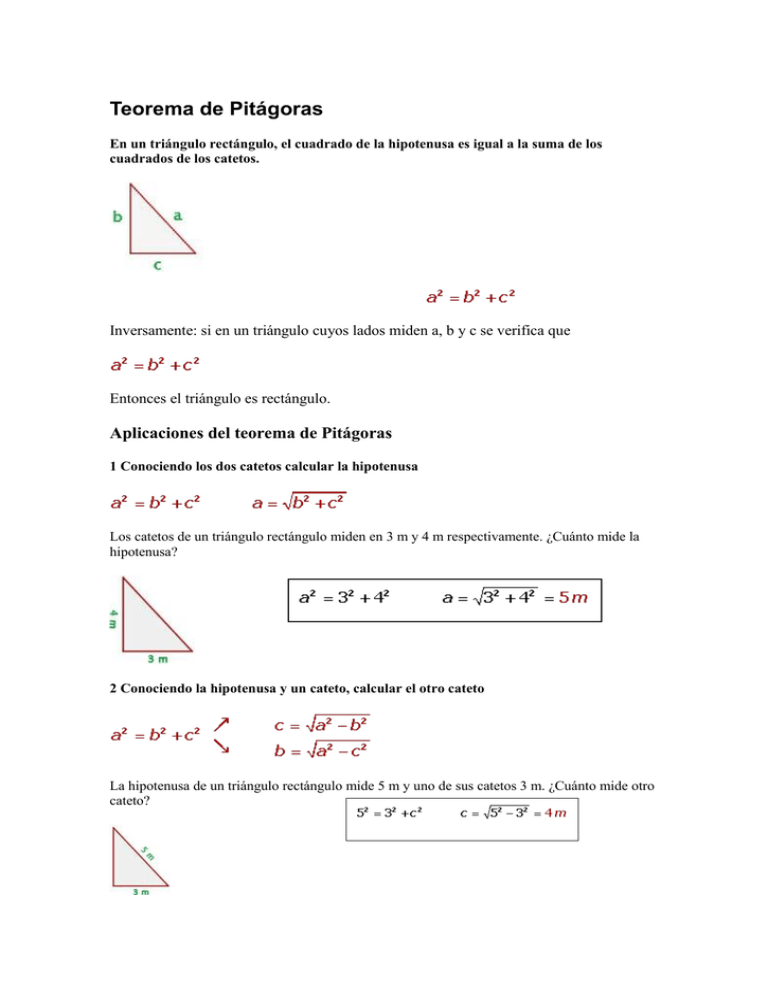 Teorema De Pitágoras
