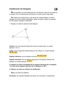 Clasificación de triángulos M