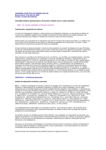 Convenio Colectivo Hotelería Argentina: CCT 362/03