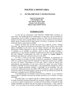 POLÍTICA MONETARIA  I. FUNDAMENTOS Y ESTRATEGIAS