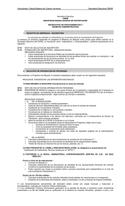 Formularios- Datos/Sistema de Cuenta corriente Secretaría Ejecutiva CNIME