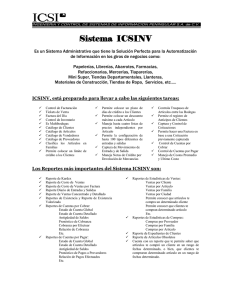 Los Reportes más importantes del Sistema ICSINV son